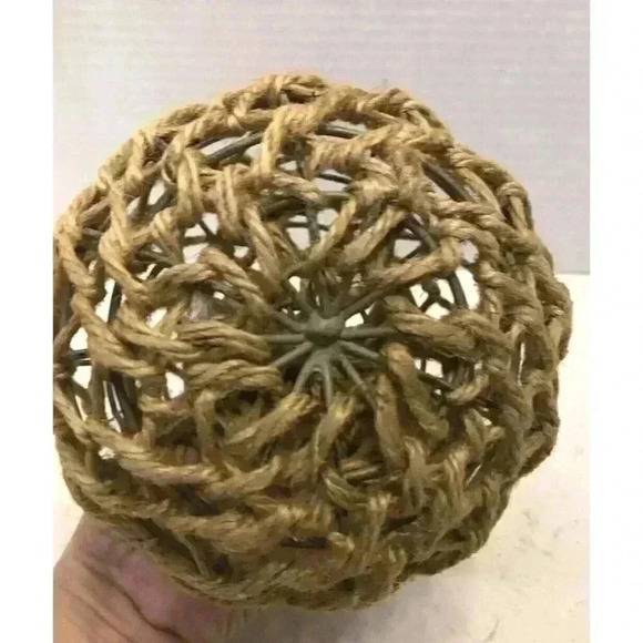 Apple Minimalist Decor Americana Wire-Framed w. Rope Teacher Desk Shelf Table - Picture 5 of 11